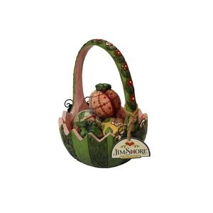 Jim Shore A Taste Of Summer's Goodness . Watermelon Basket w/ Fruit Pieces (J)